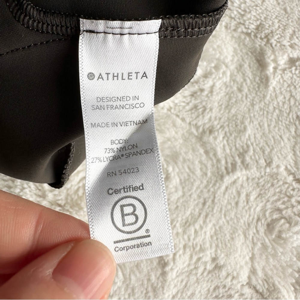 Athleta Pants Trousers Womens 2 Gray Stellar Flare Stretch Zip Performance Work - Picture 10 of 11